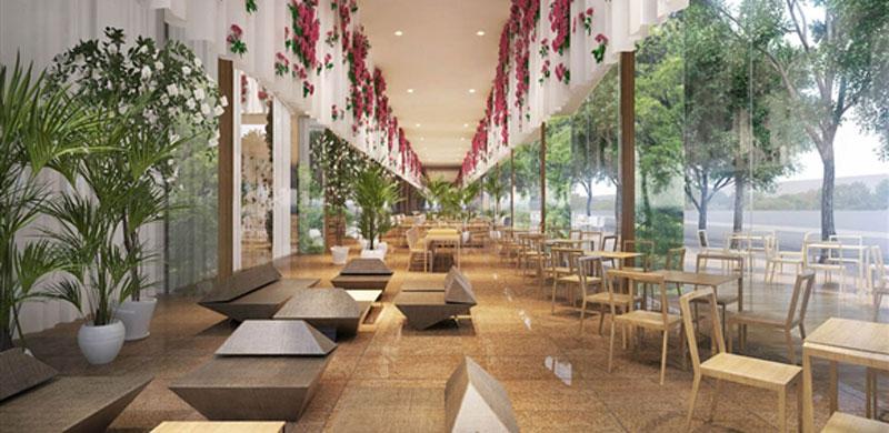 khu vuc cafe du an waterina suites